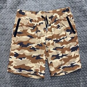 Municipal Sport Utility Gear Shorts Size M Tan Camo Excellent Athletic‎ (2039)